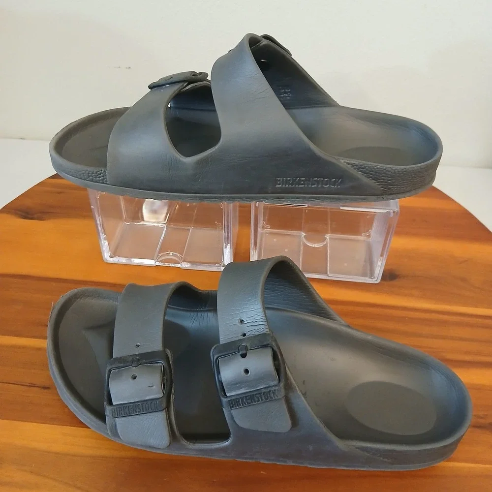 Birkenstock Arizona EVA Mens Size 38 Black Slip On Sandals Slides Waterproof